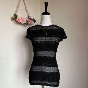Guess by Marciano Black Lace Top size small